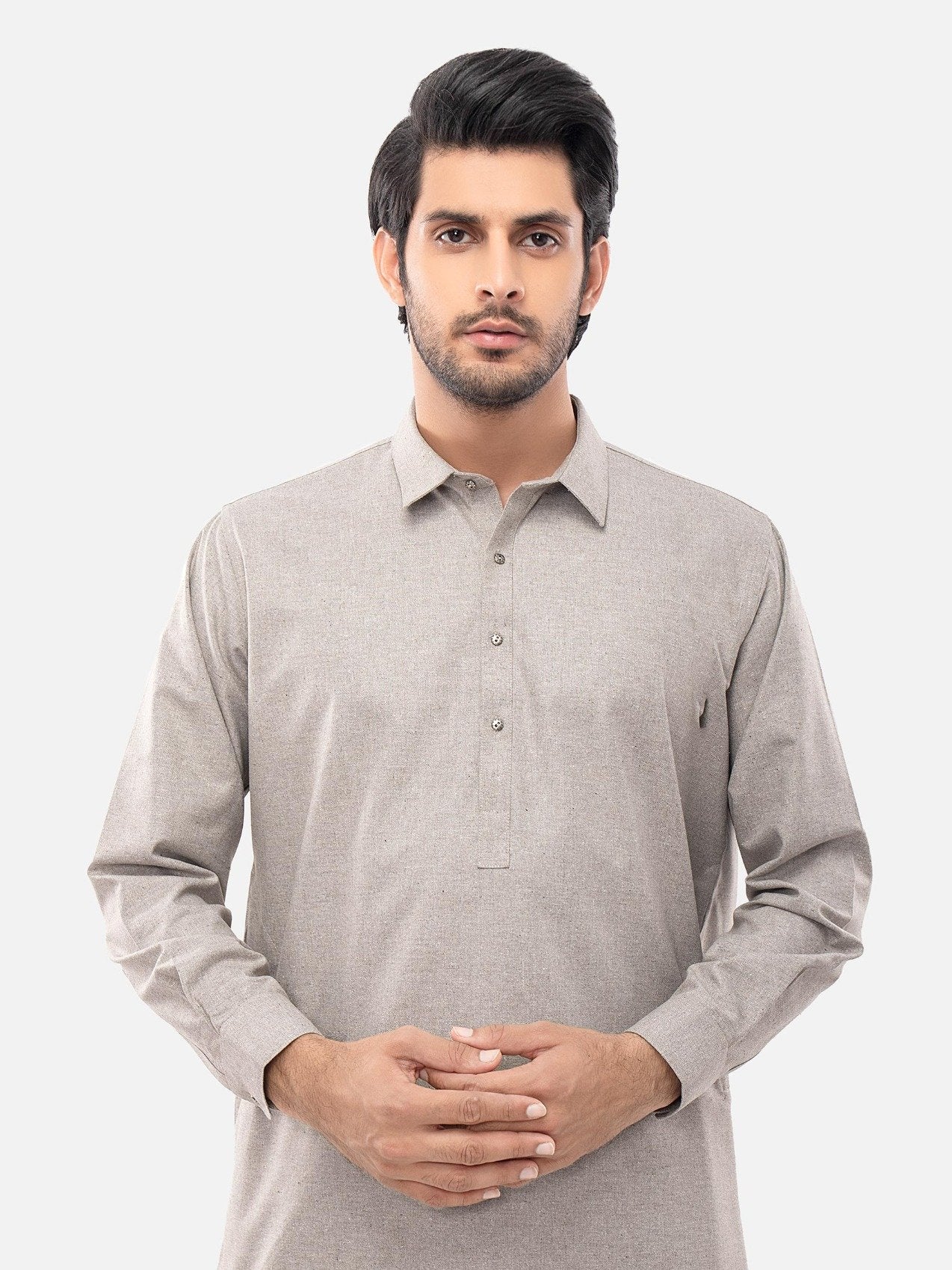 Men's Zinc Shalwar Kameez Plain - EMTKSP21W-40929 - Image 2