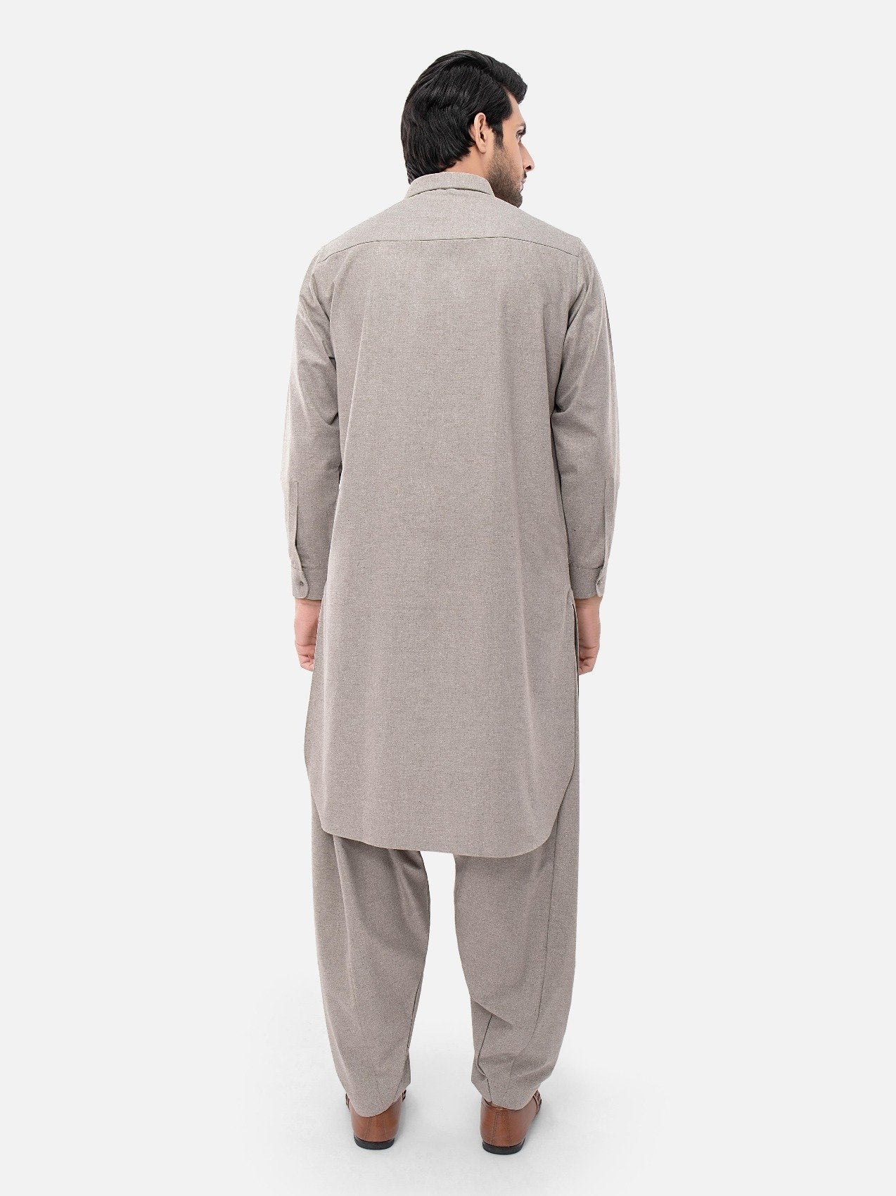 Men's Zinc Shalwar Kameez Plain - EMTKSP21W-40929 - Image 4