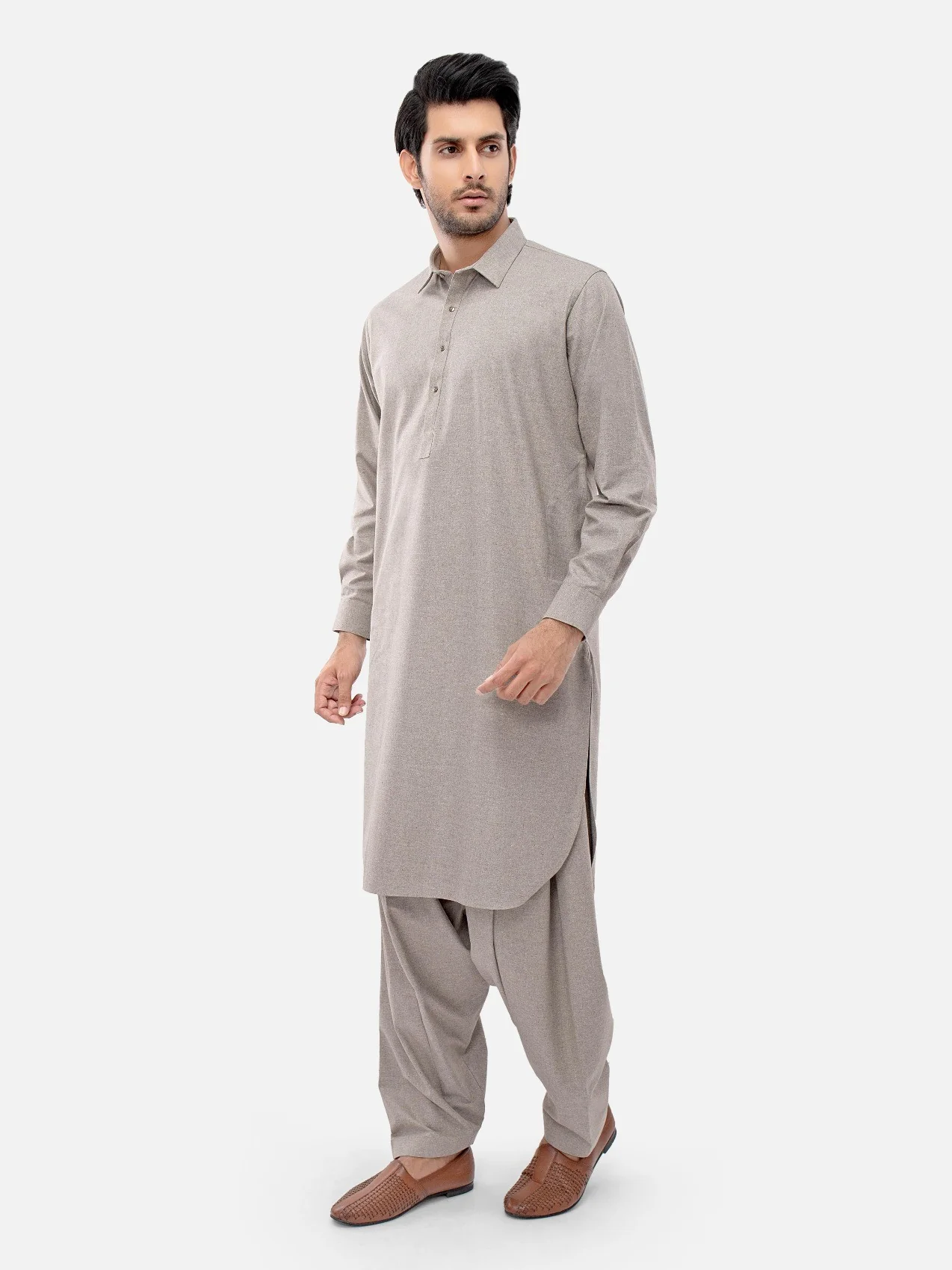 Men's Zinc Shalwar Kameez Plain - EMTKSP21W-40929 - Image 5