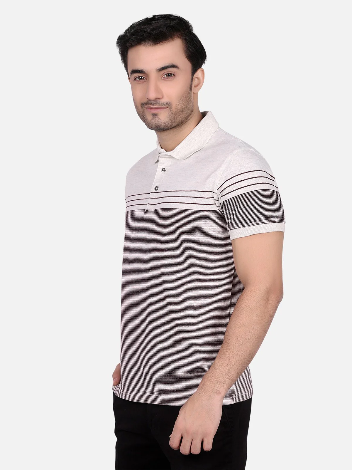 Men's Beige Polo Shirt - EMTPS18-004 - Image 2