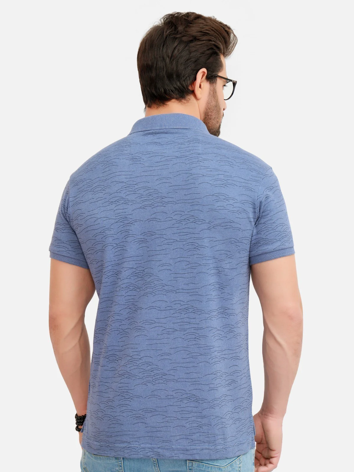 Men's Blue Polo Shirt - EMTPS18-022 - Image 2
