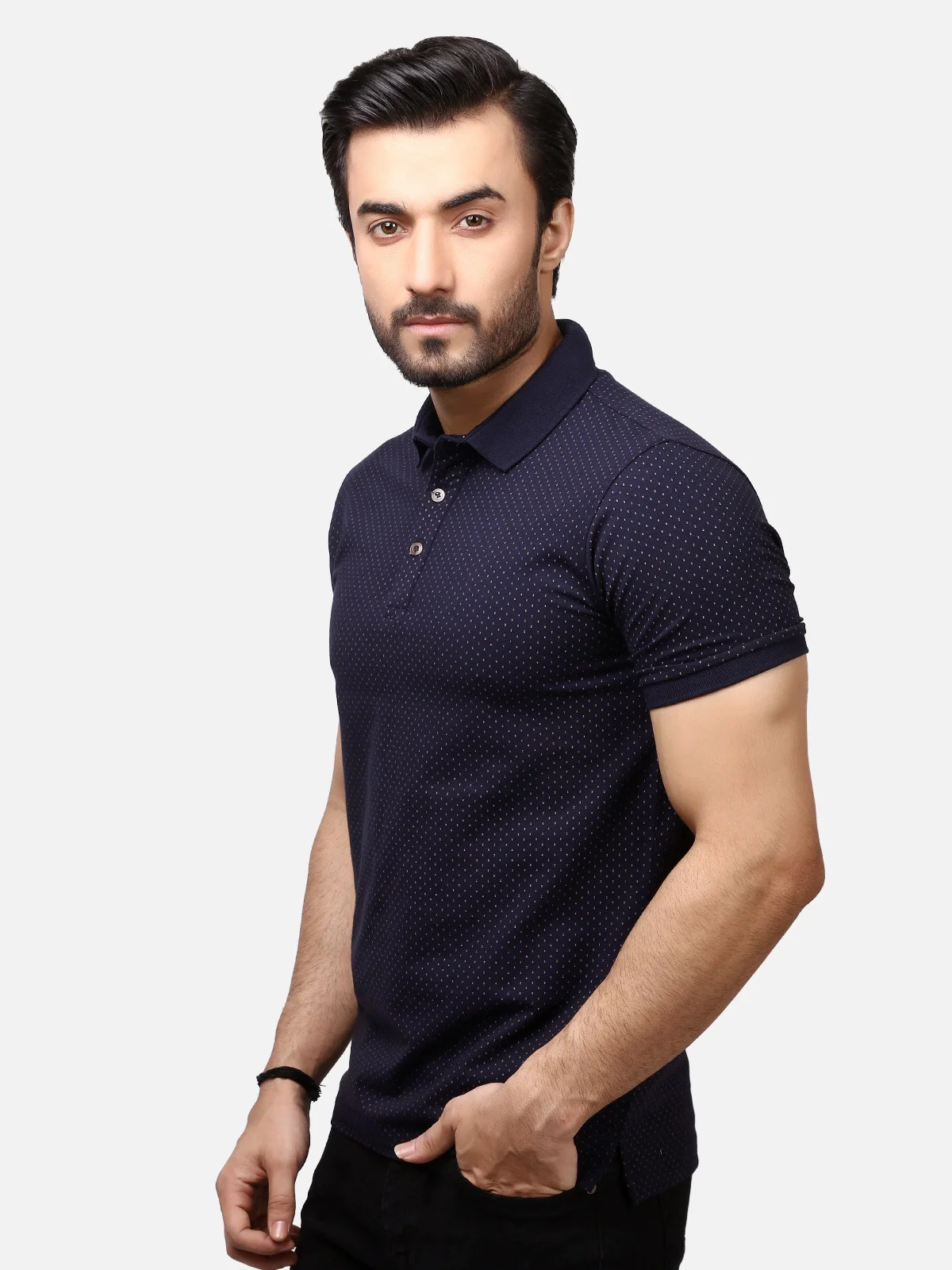 Men's Dark Navy Polo Shirt - EMTPS19-002 - Image 2
