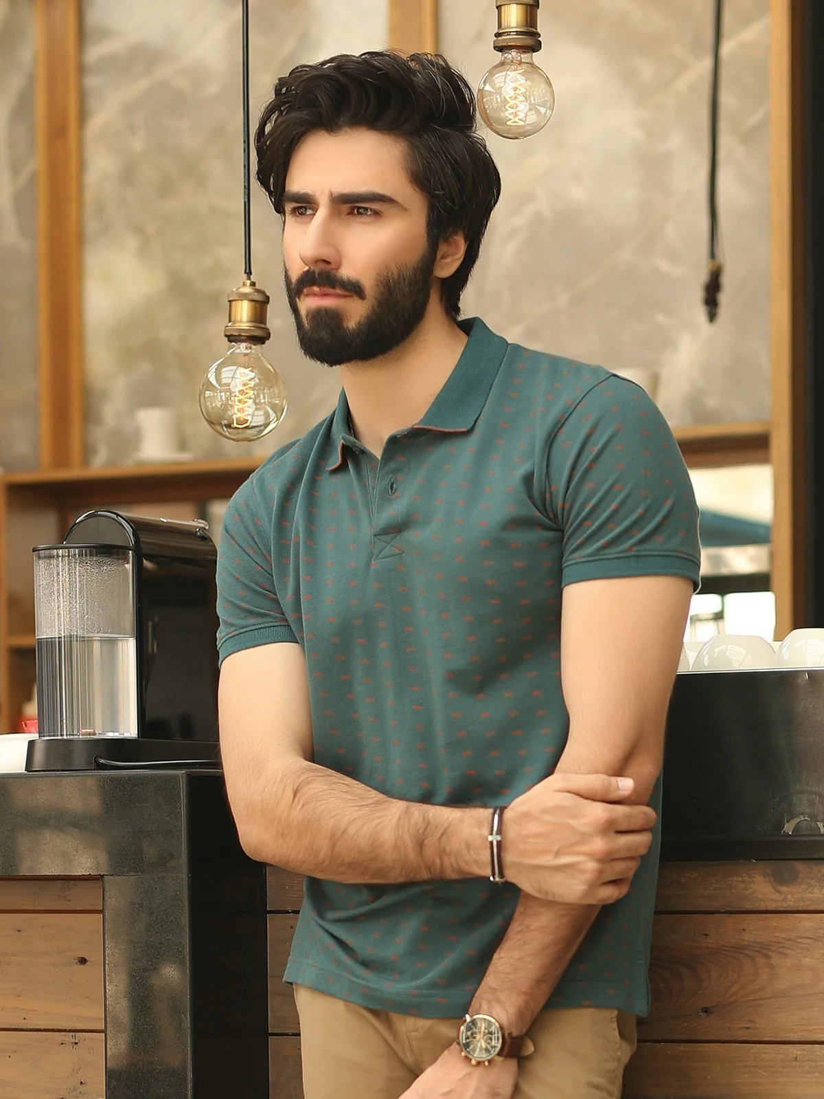 Men's Green Polo Shirt - EMTPS19-006 - Image 2