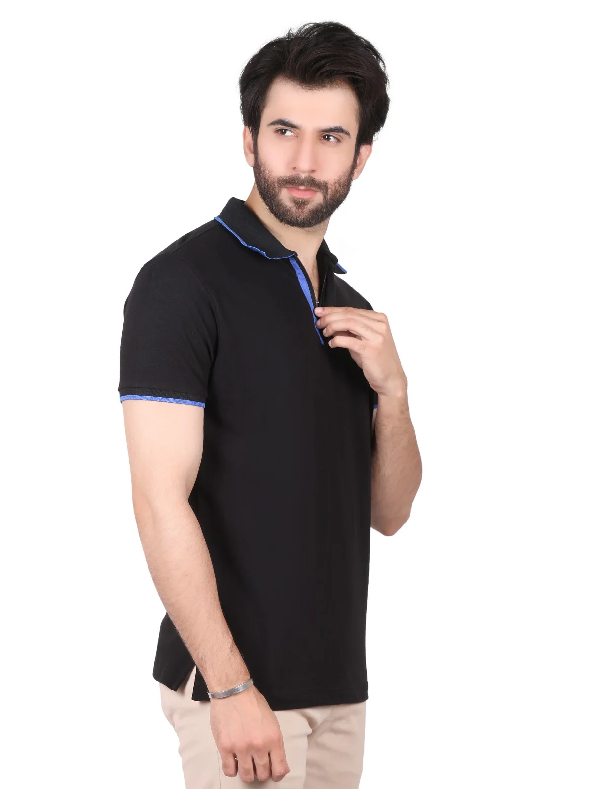 Men's Black Polo Shirt - EMTPS19-012 - Image 2