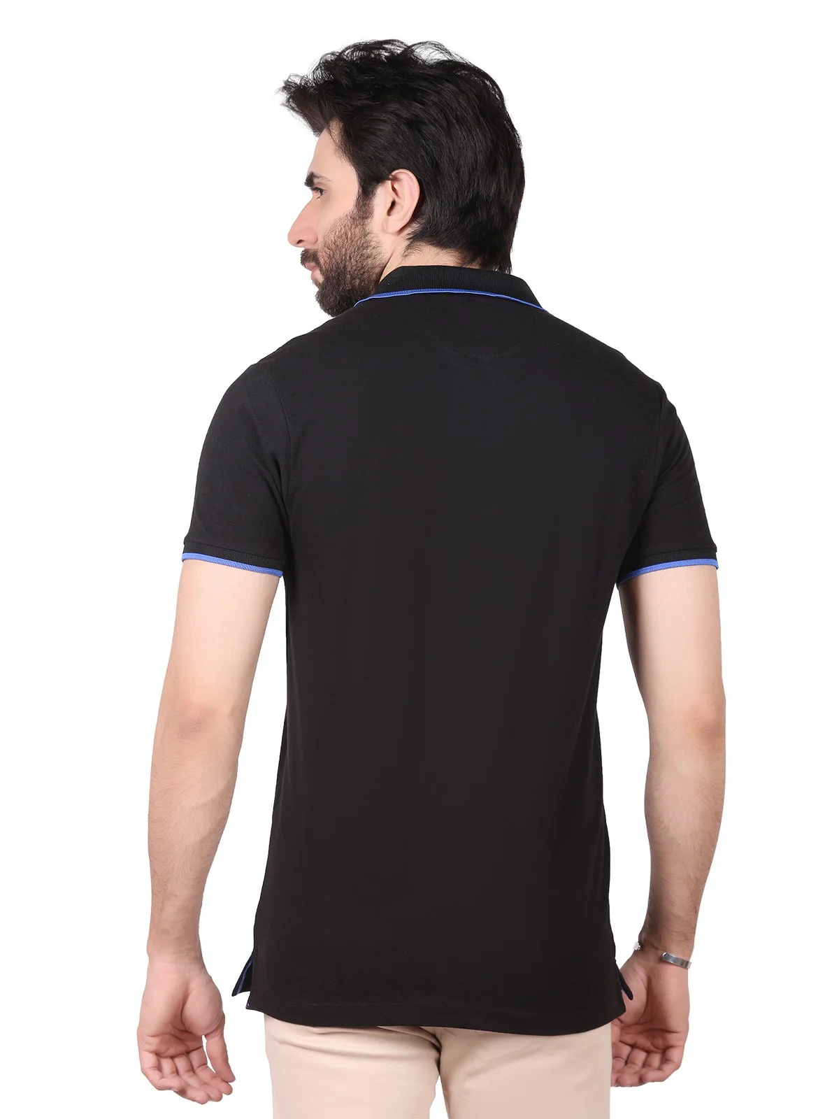 Men's Black Polo Shirt - EMTPS19-012 - Image 3