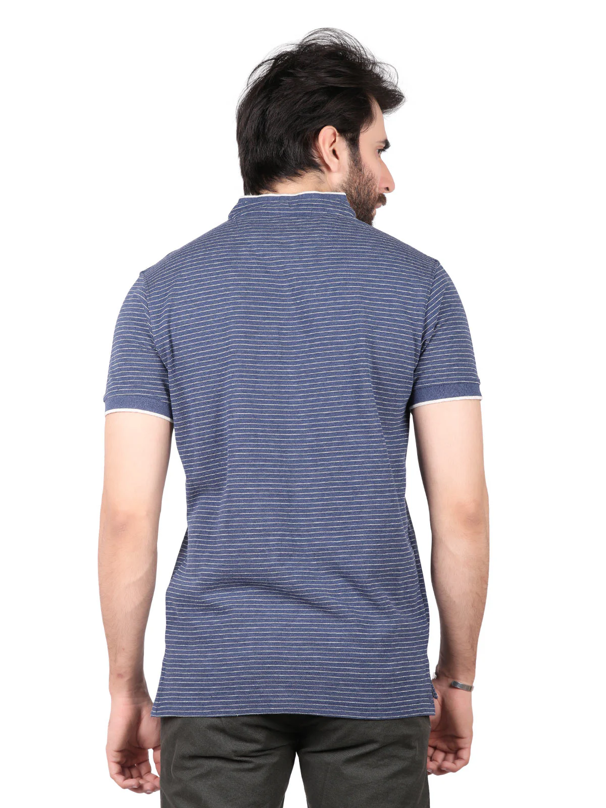 Men's Navy Polo Shirt - EMTPS19-016 - Image 3