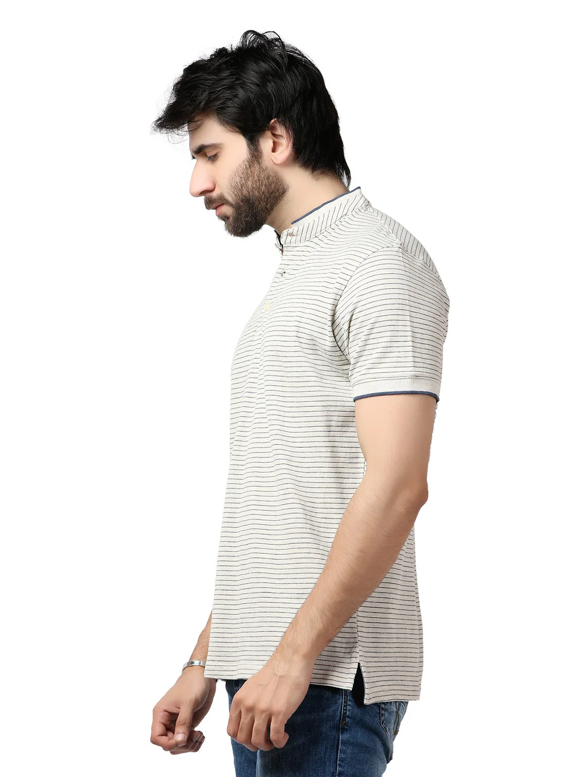 Men's Oatmeal Polo Shirt - EMTPS19-017 - Image 2