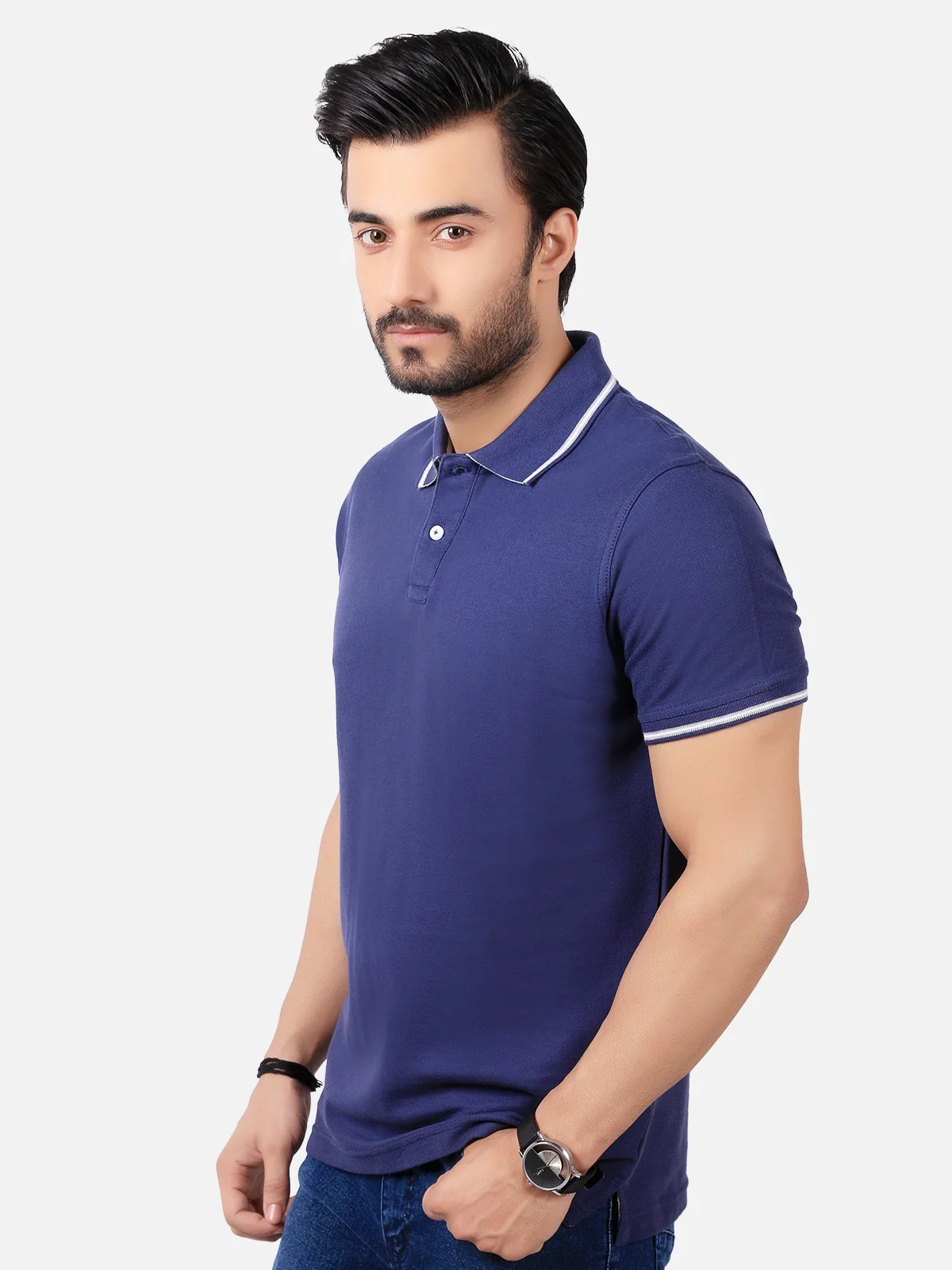 Men's Lake Blue Polo Shirt - EMTPS19-022 - Image 2