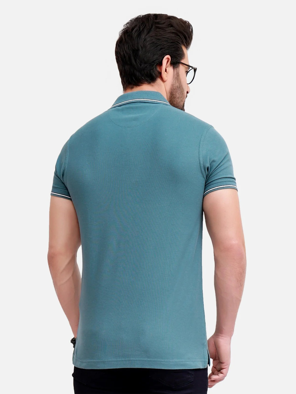 Men's Teal Polo Shirt - EMTPS19-023 - Image 3