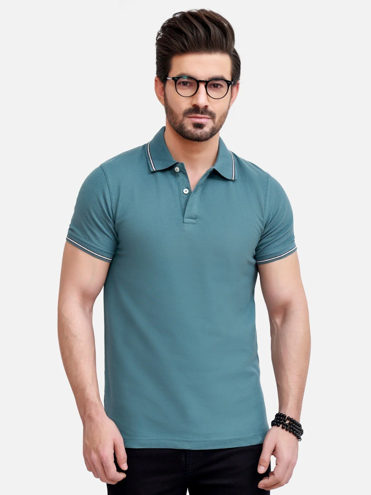 Men's Teal Polo Shirt - EMTPS19-023 - Image 4