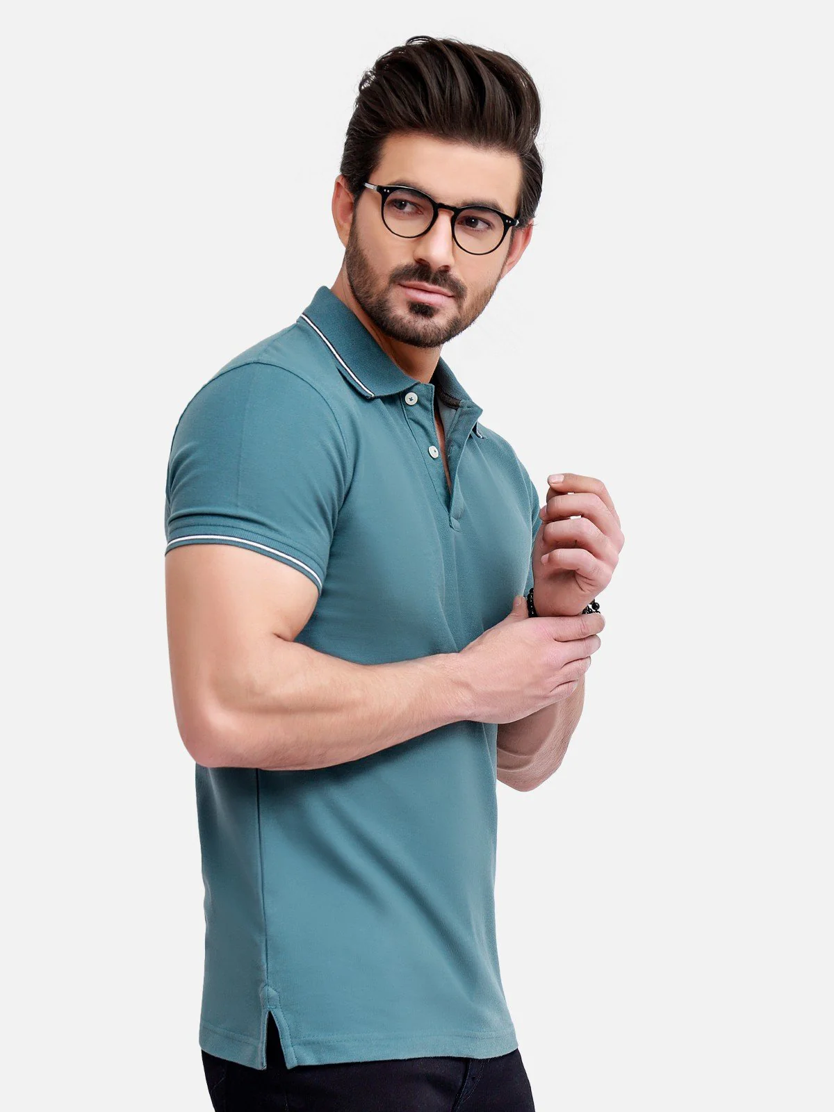Men's Teal Polo Shirt - EMTPS19-023 - Image 5