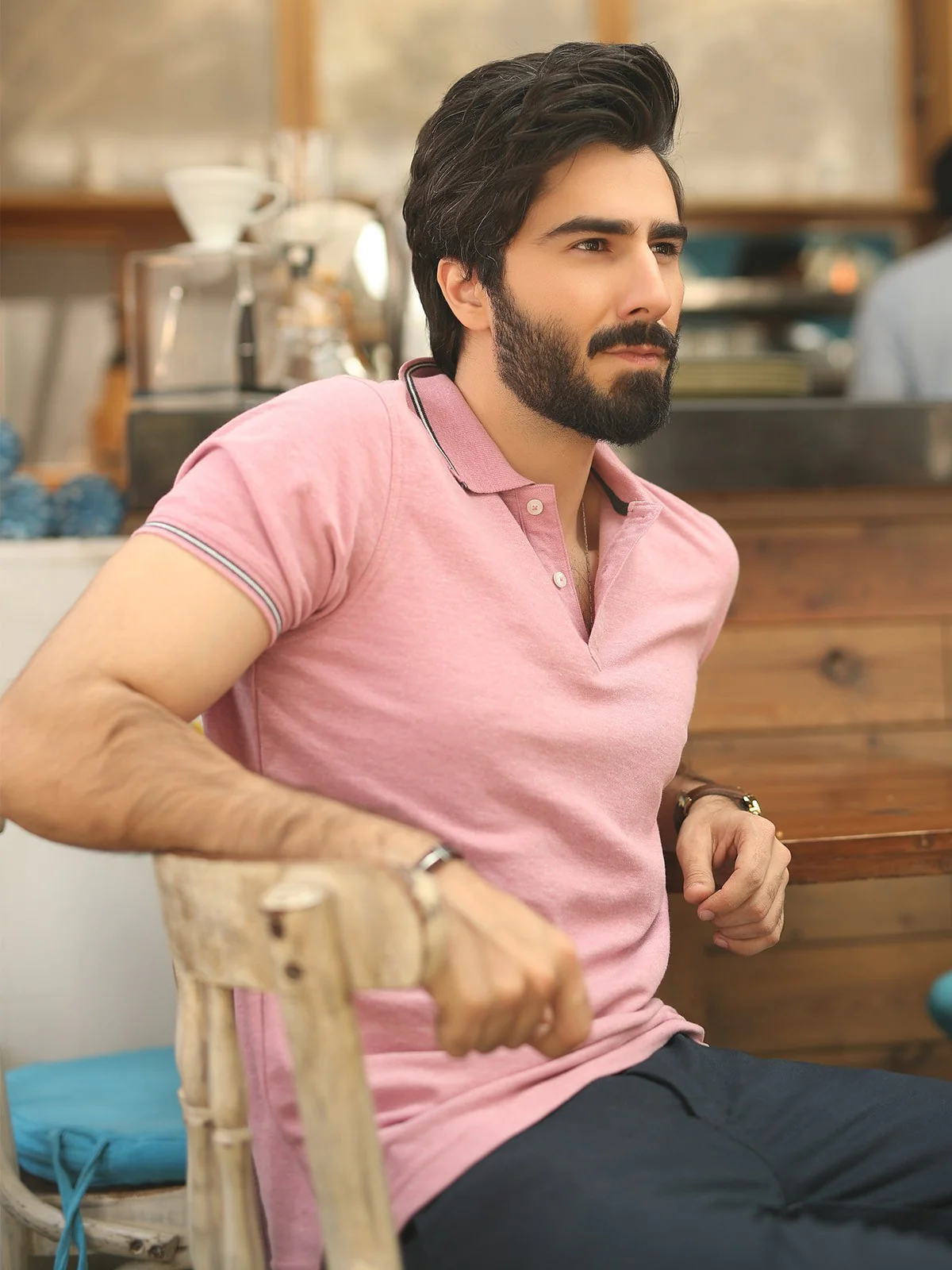 Men's Pink Lavender Polo Shirt - EMTPS19-028 - Image 3