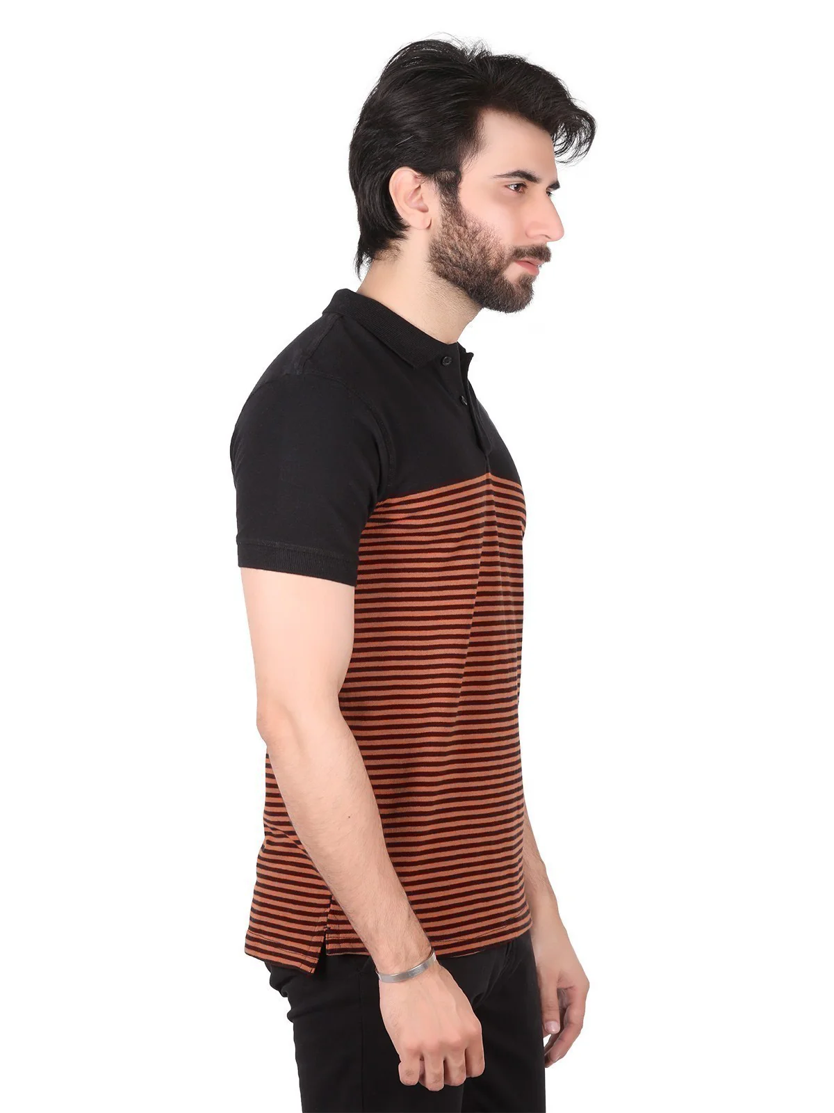 Men's Black Polo Shirt - EMTPS19-040 - Image 2