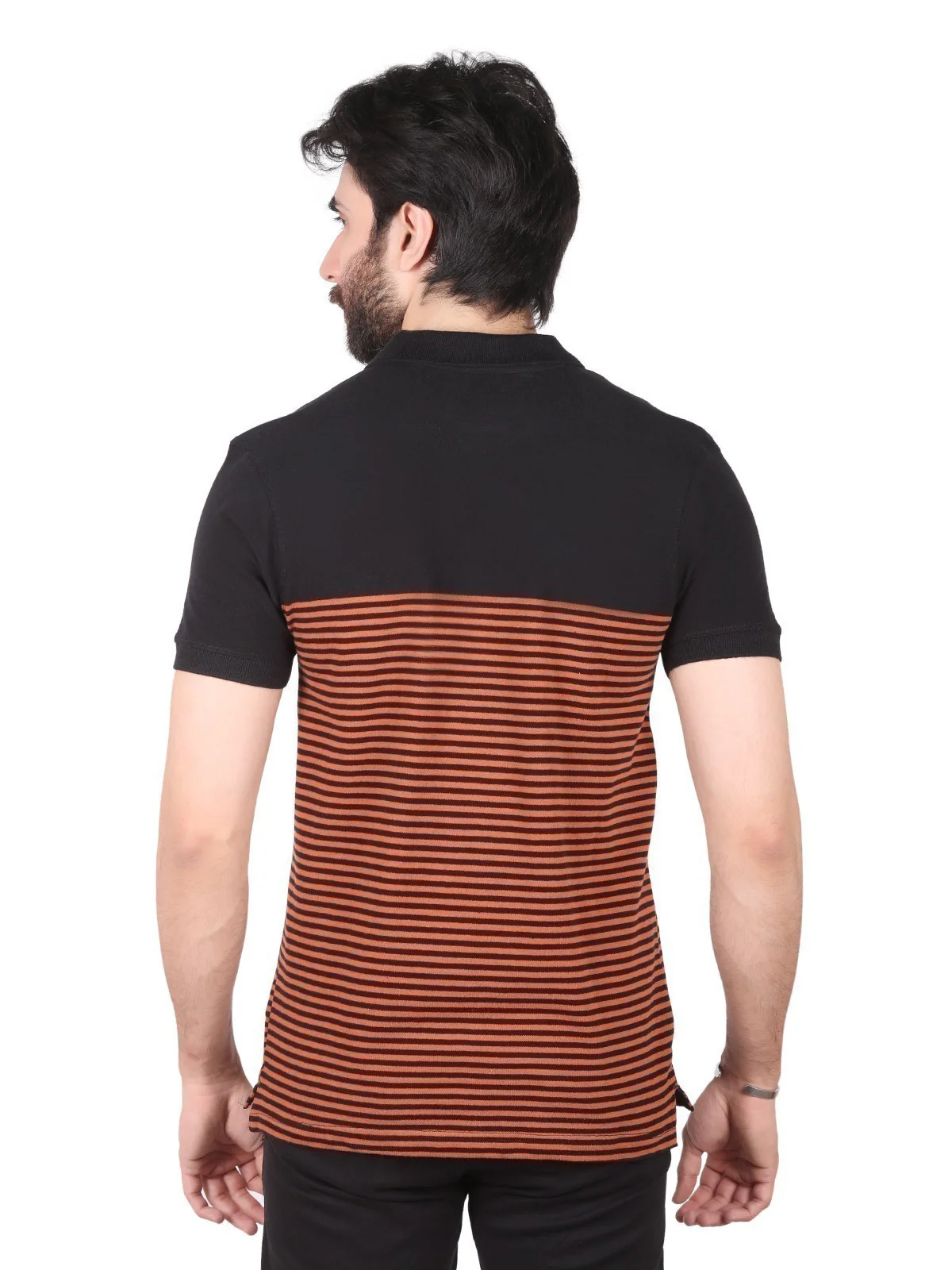 Men's Black Polo Shirt - EMTPS19-040 - Image 3