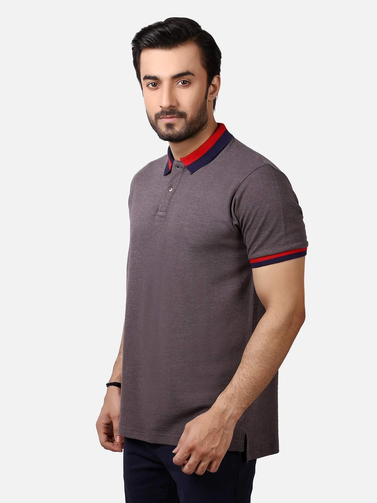 Men's Grey Polo Shirt - EMTPS19-042 - Image 2