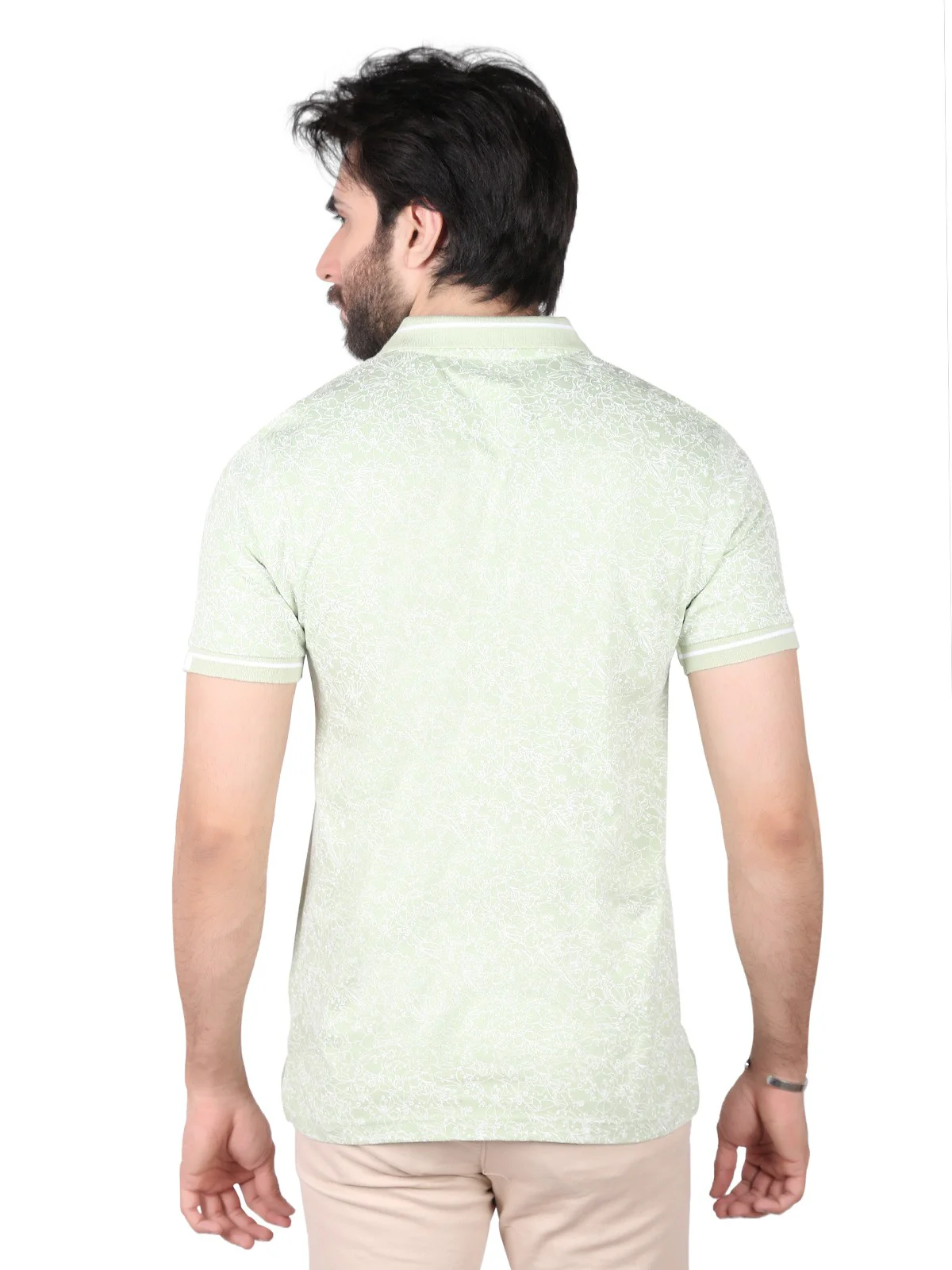 Men's Light Green Polo Shirt - EMTPS19-044 - Image 3