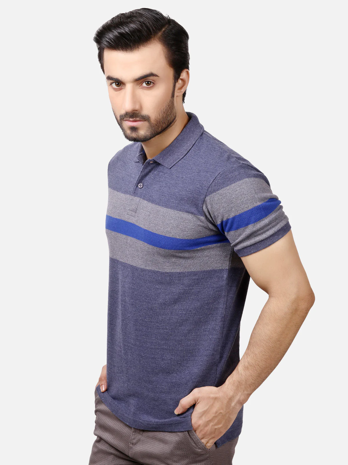 Men's Navy Polo Shirt - EMTPS19-046 - Image 2