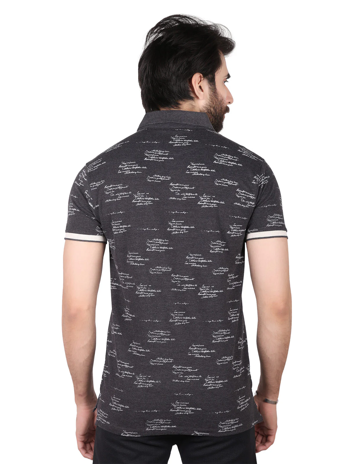 Men's Charcoal Polo Shirt - EMTPS19-047 - Image 3