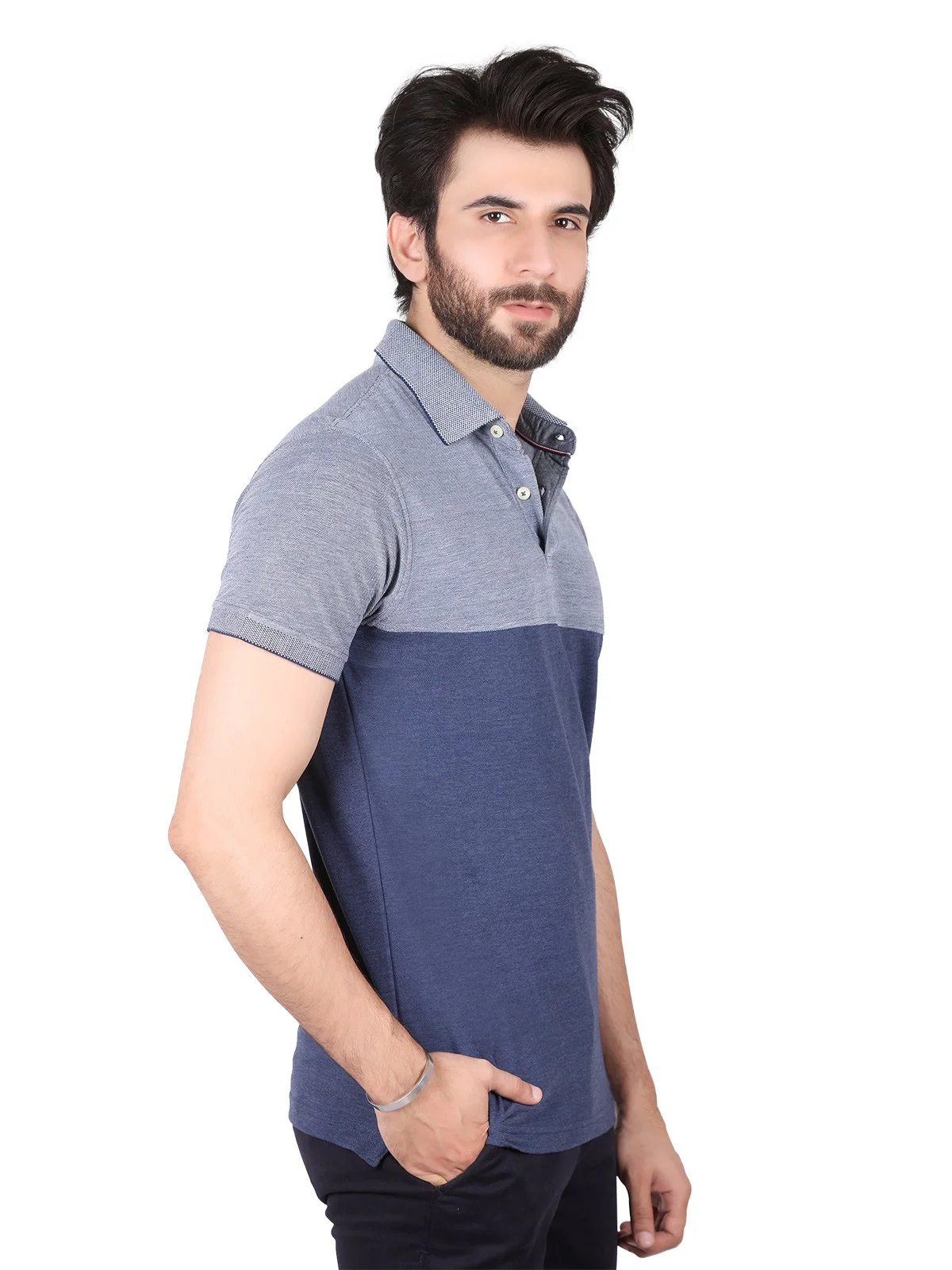 Men's Navy Polo Shirt - EMTPS19-050 - Image 2