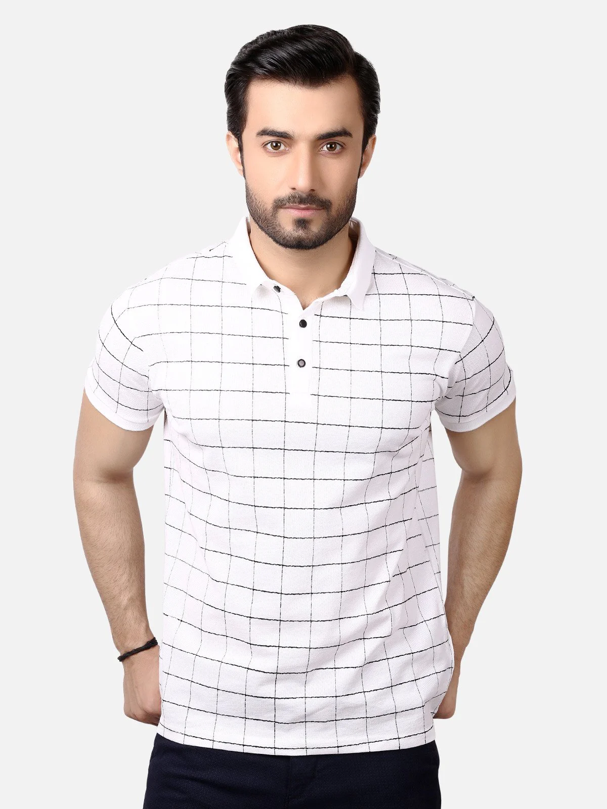 Men's Milky White Polo Shirt - EMTPS19-052
