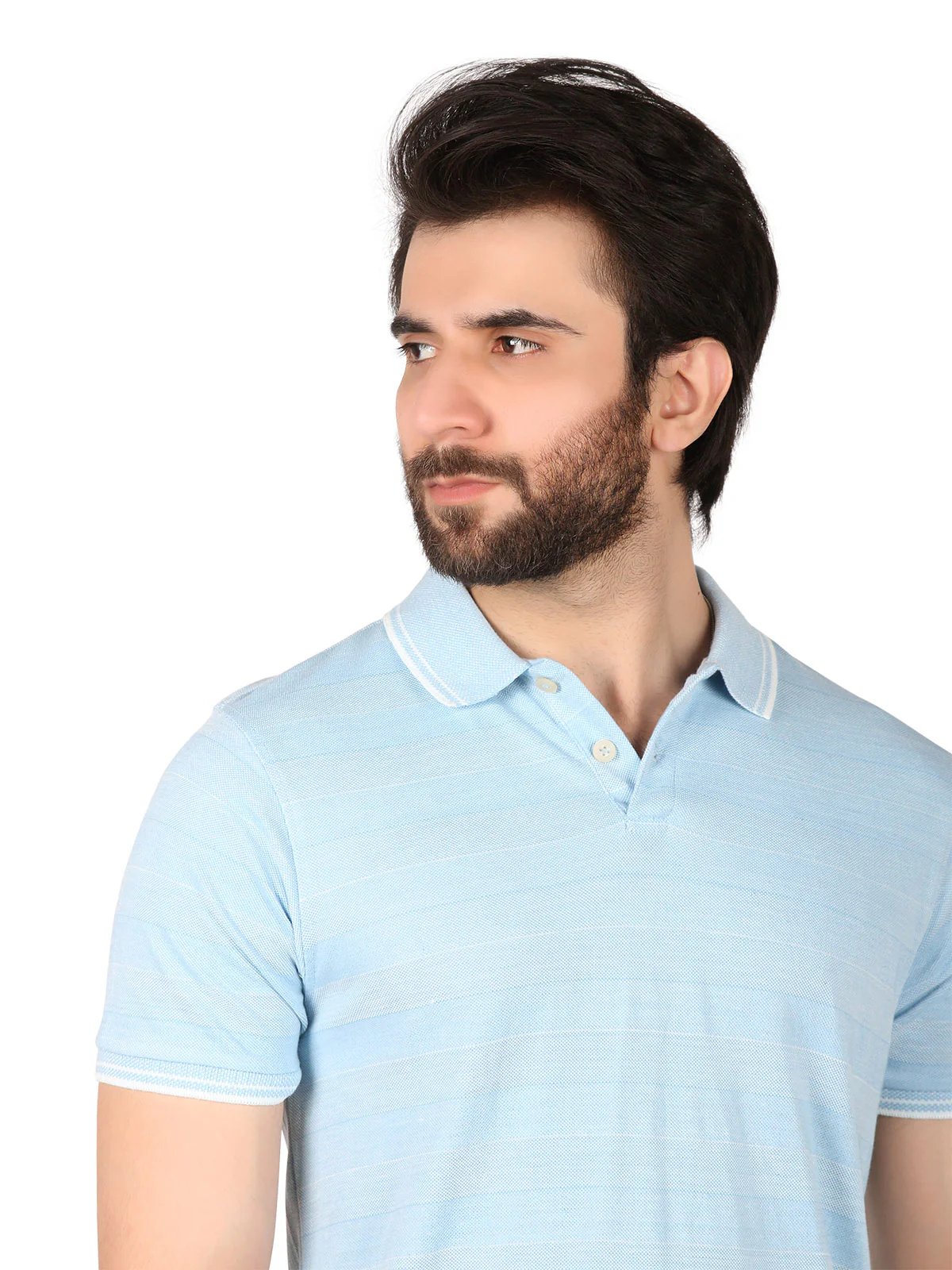 Men's Sky Blue Polo Shirt - EMTPS19-054 - Image 2