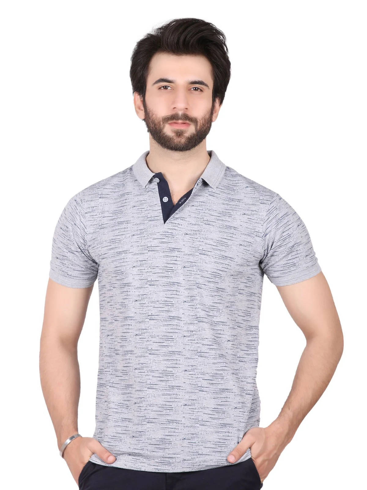 Men's Grey Polo Shirt - EMTPS19-056