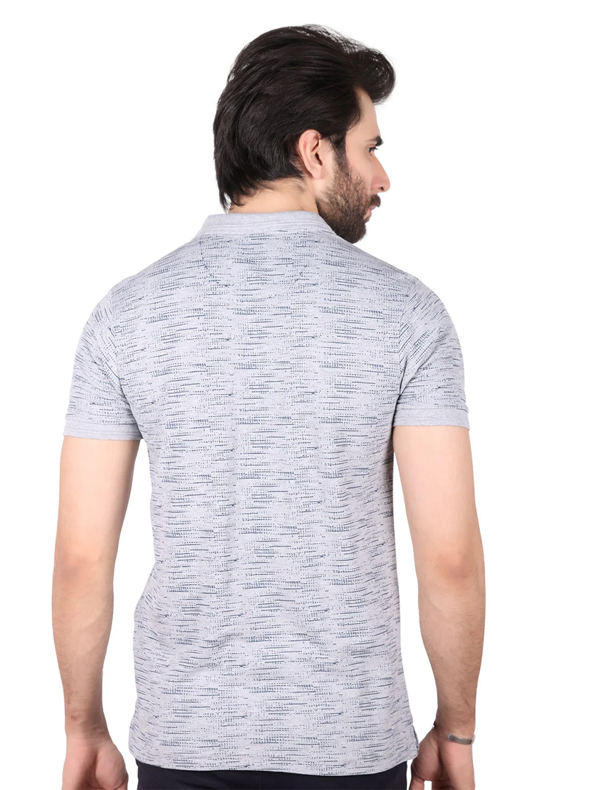 Men's Grey Polo Shirt - EMTPS19-056 - Image 3