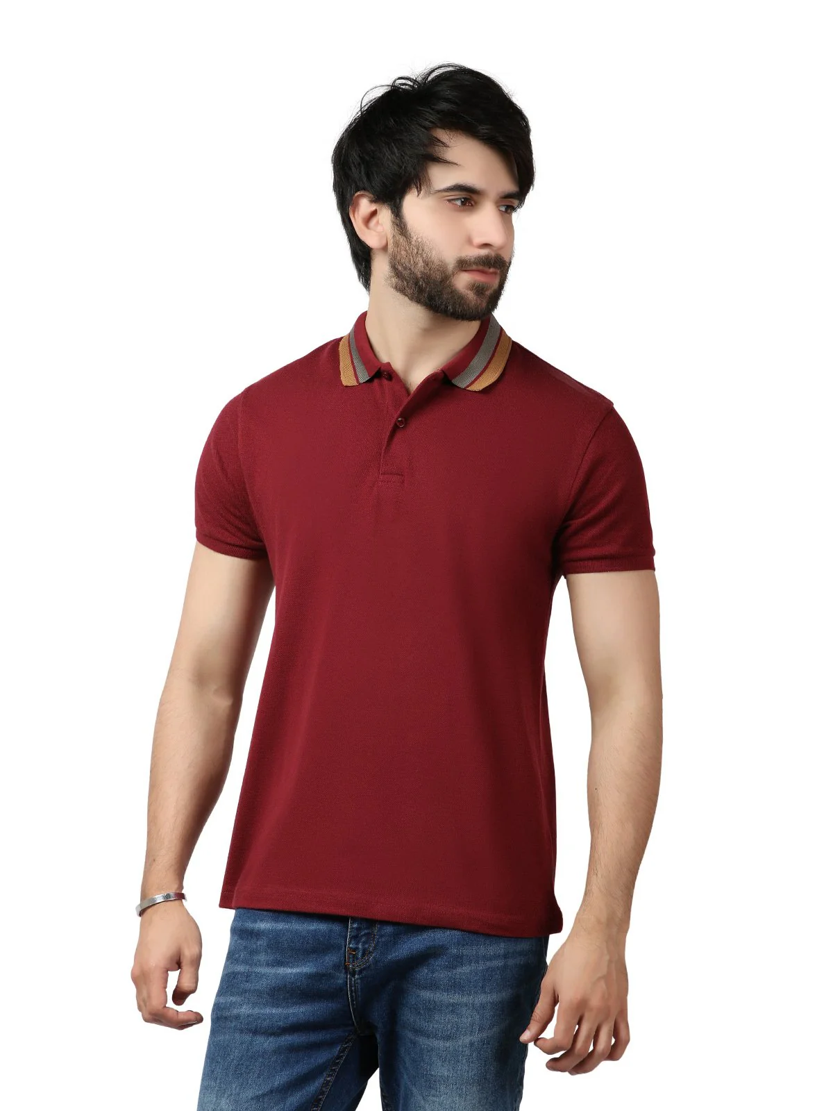 Men's Deep Maroon Polo Shirt - EMTPS19-058