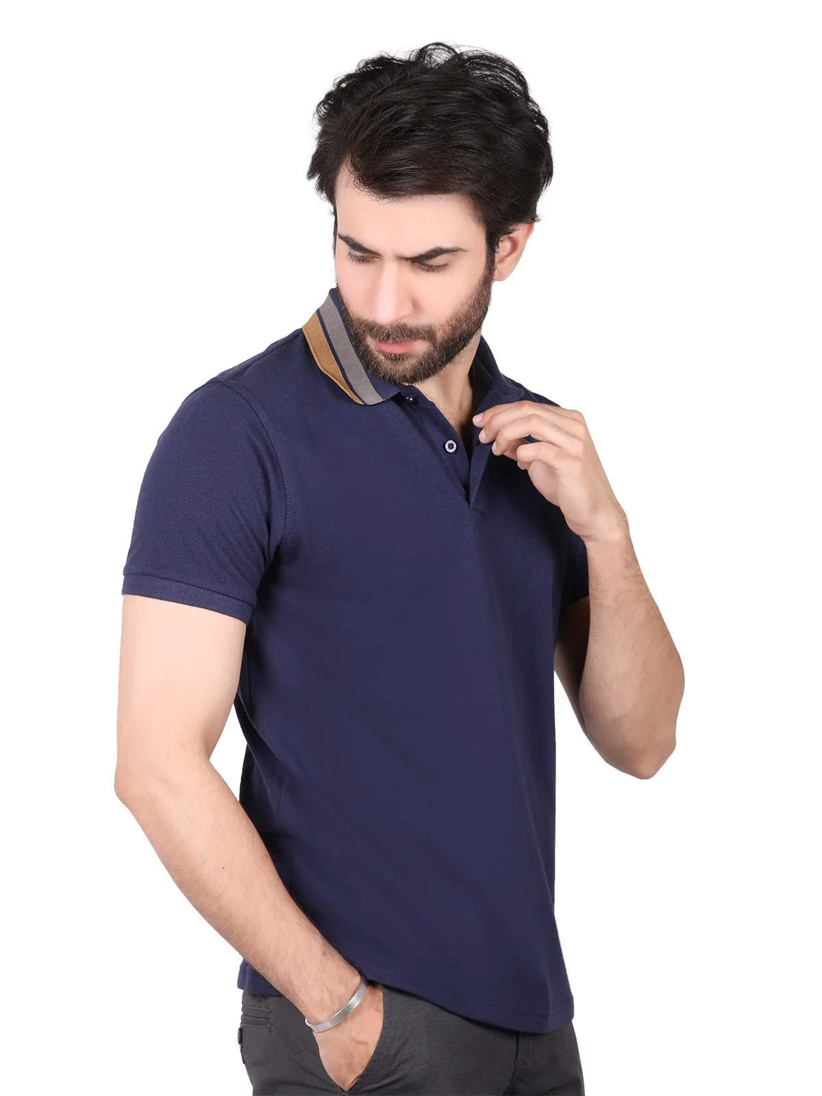 Men's Navy Polo Shirt - EMTPS19-059 - Image 2