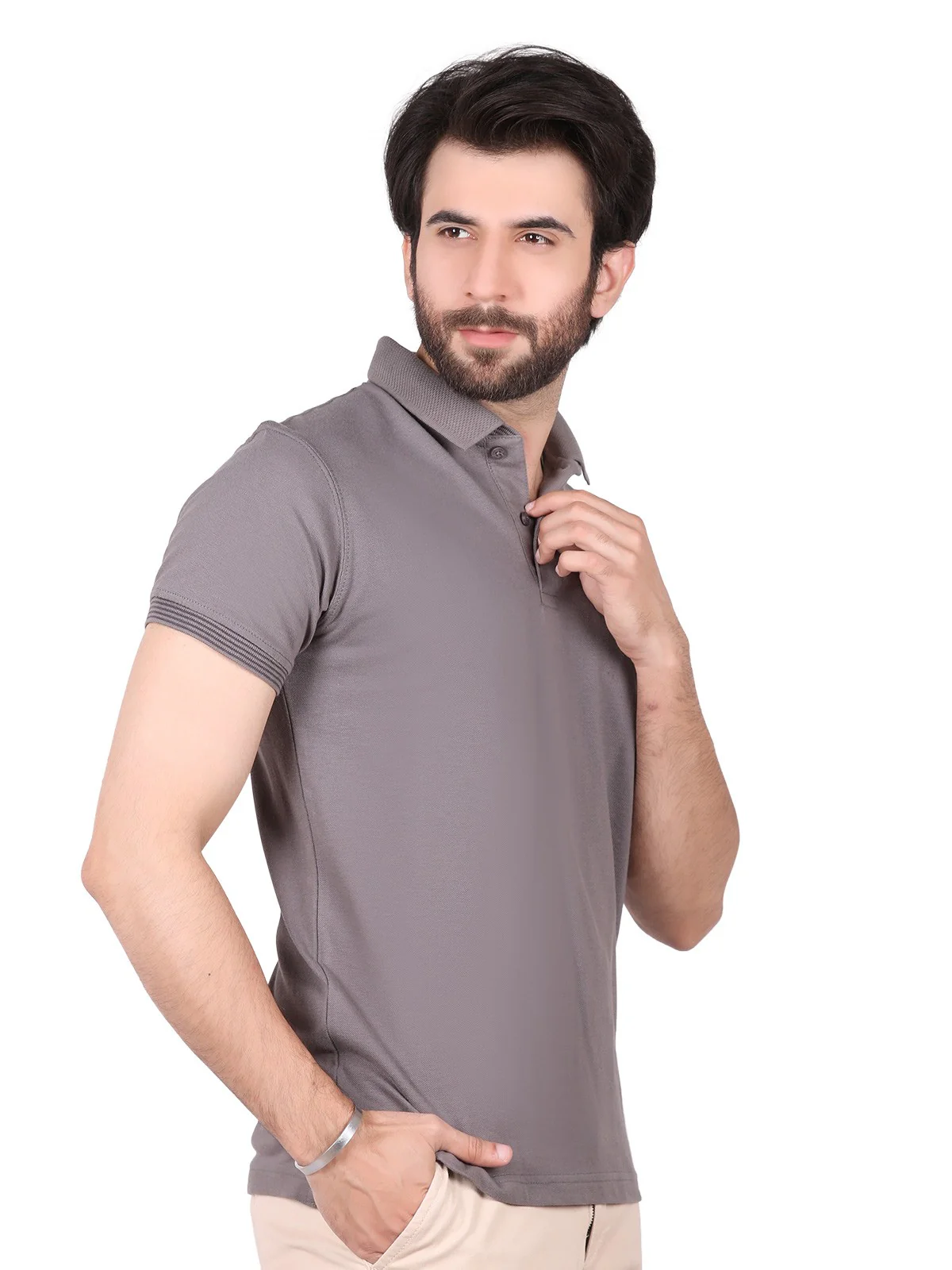 Men's Mud Green Polo Shirt - EMTPS19-062 - Image 2