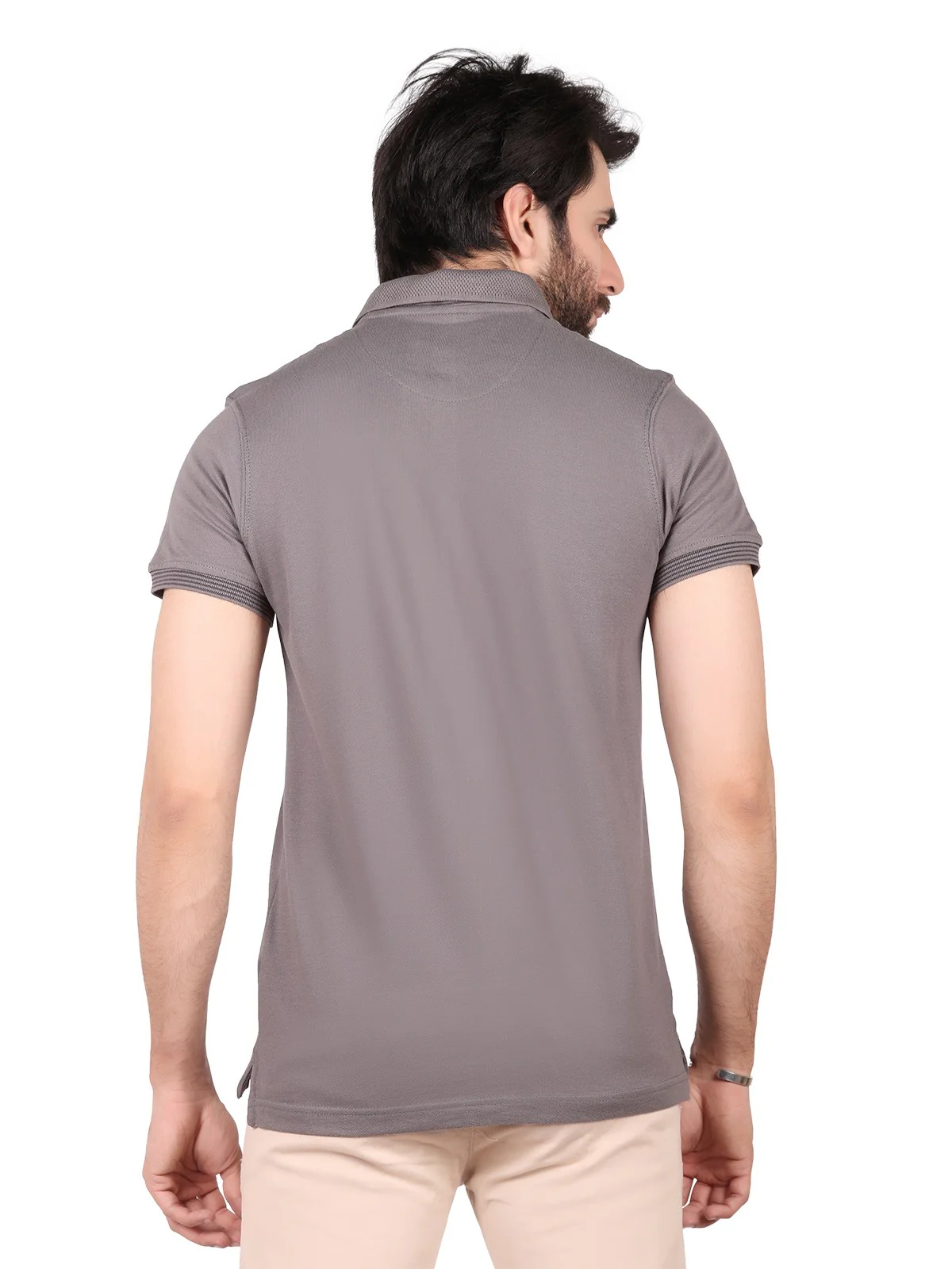 Men's Mud Green Polo Shirt - EMTPS19-062 - Image 3