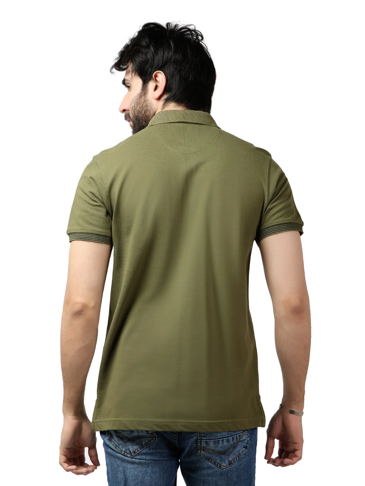 Men's Olive Polo Shirt - EMTPS19-063 - Image 3