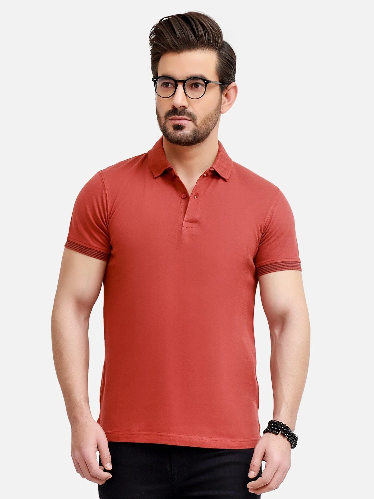 Men's Rust Polo Shirt - EMTPS19-065 - Image 4