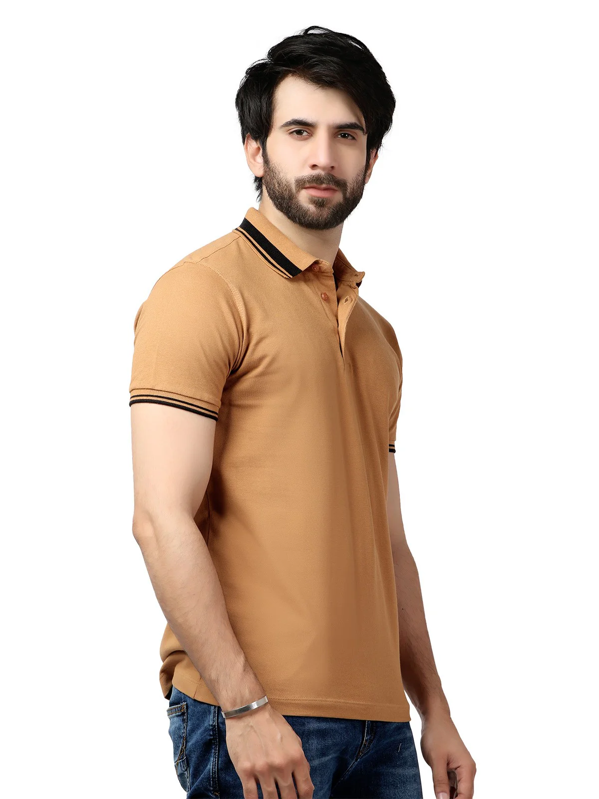 Men's Brown Polo Shirt - EMTPS19-066 - Image 2