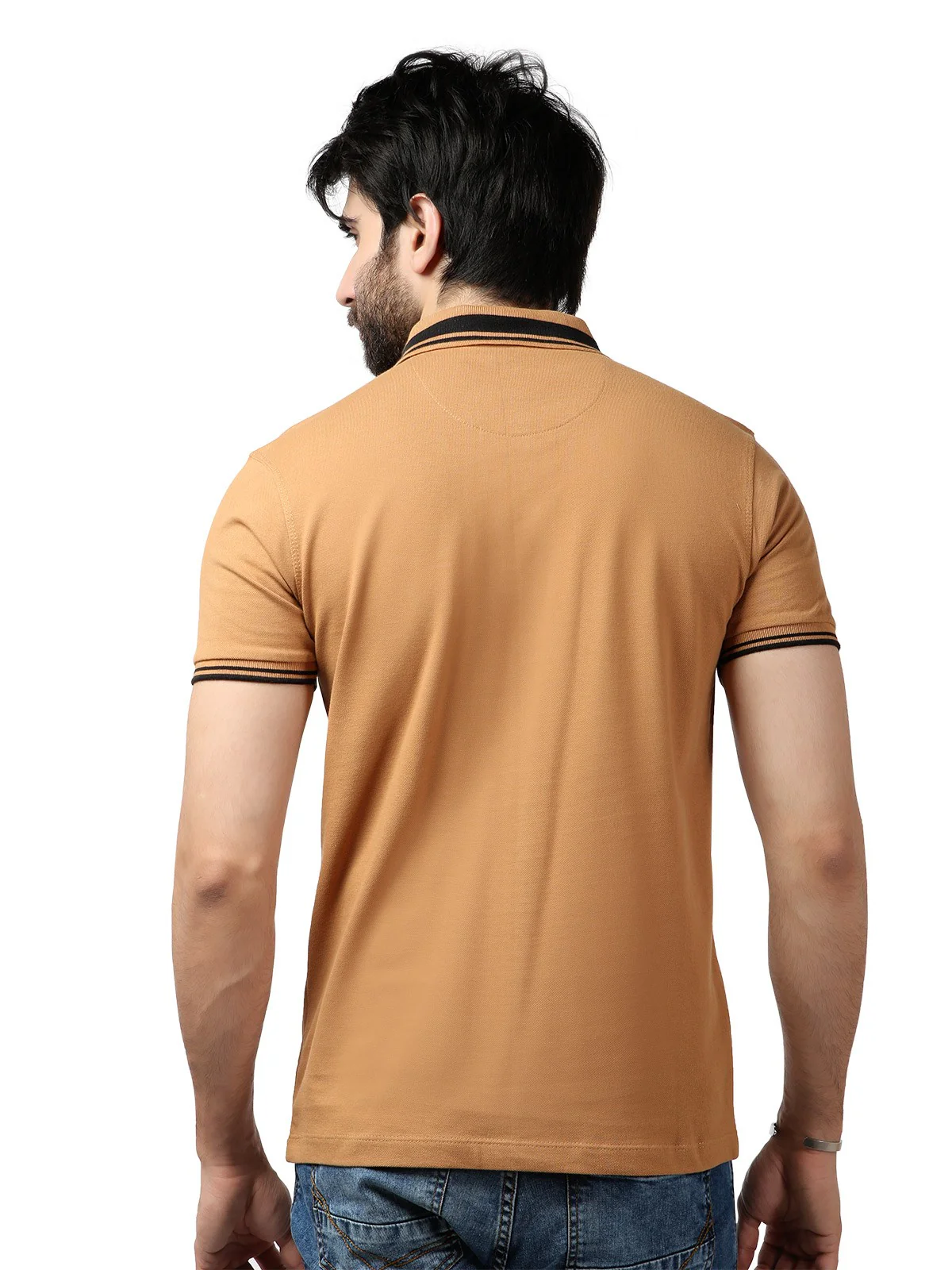 Men's Brown Polo Shirt - EMTPS19-066 - Image 3