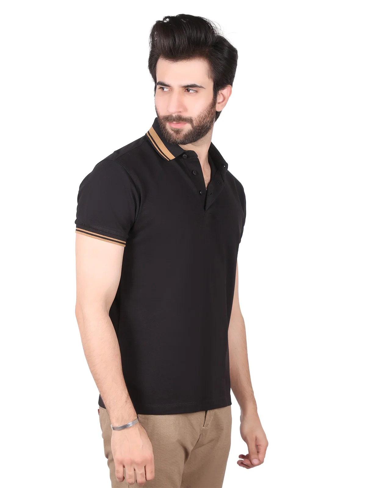 Men's Black Polo Shirt - EMTPS19-067 - Image 2