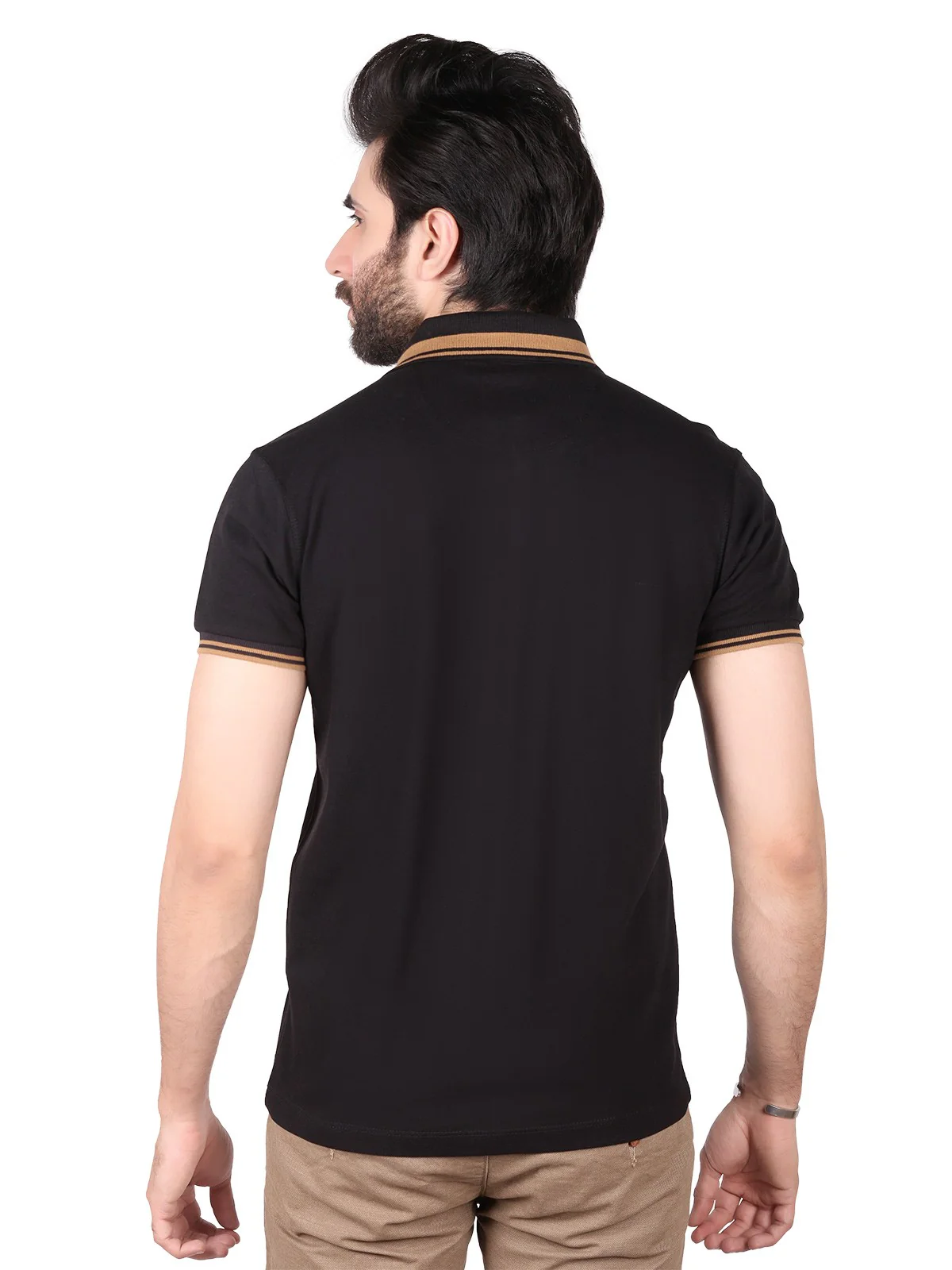 Men's Black Polo Shirt - EMTPS19-067 - Image 3