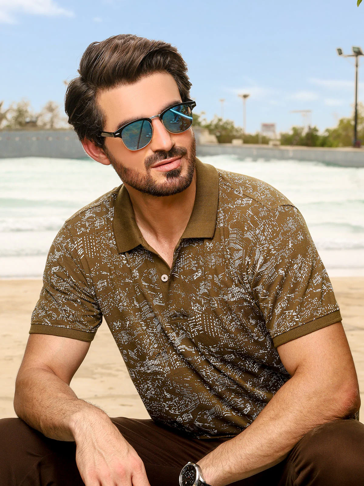 Men's Olive Polo Shirt - EMTPS20-001 - Image 3