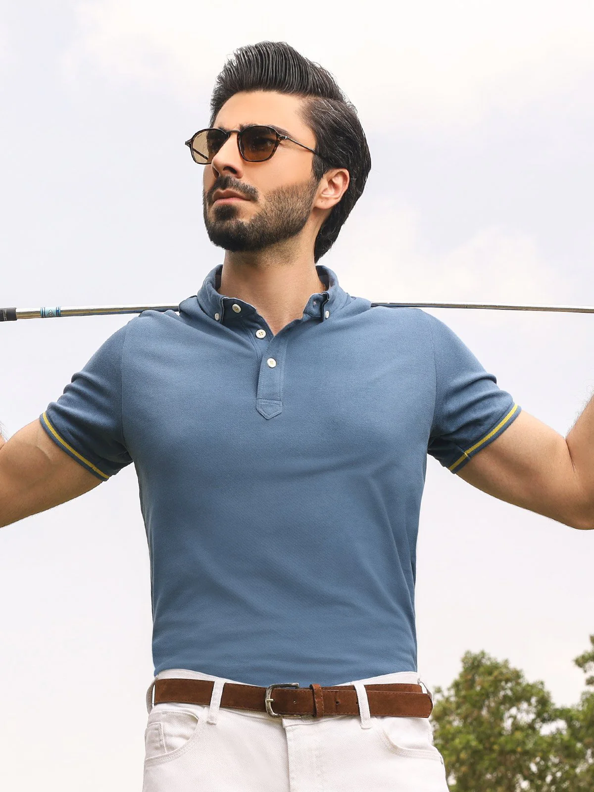 Men's Teal Blue Polo Shirt - EMTPS20-007 - Image 2
