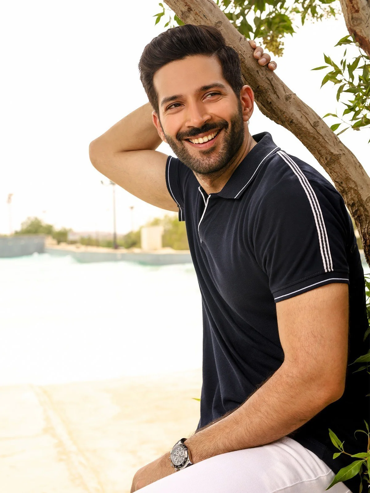Men's Navy Polo Shirt - EMTPS20-008 - Image 2