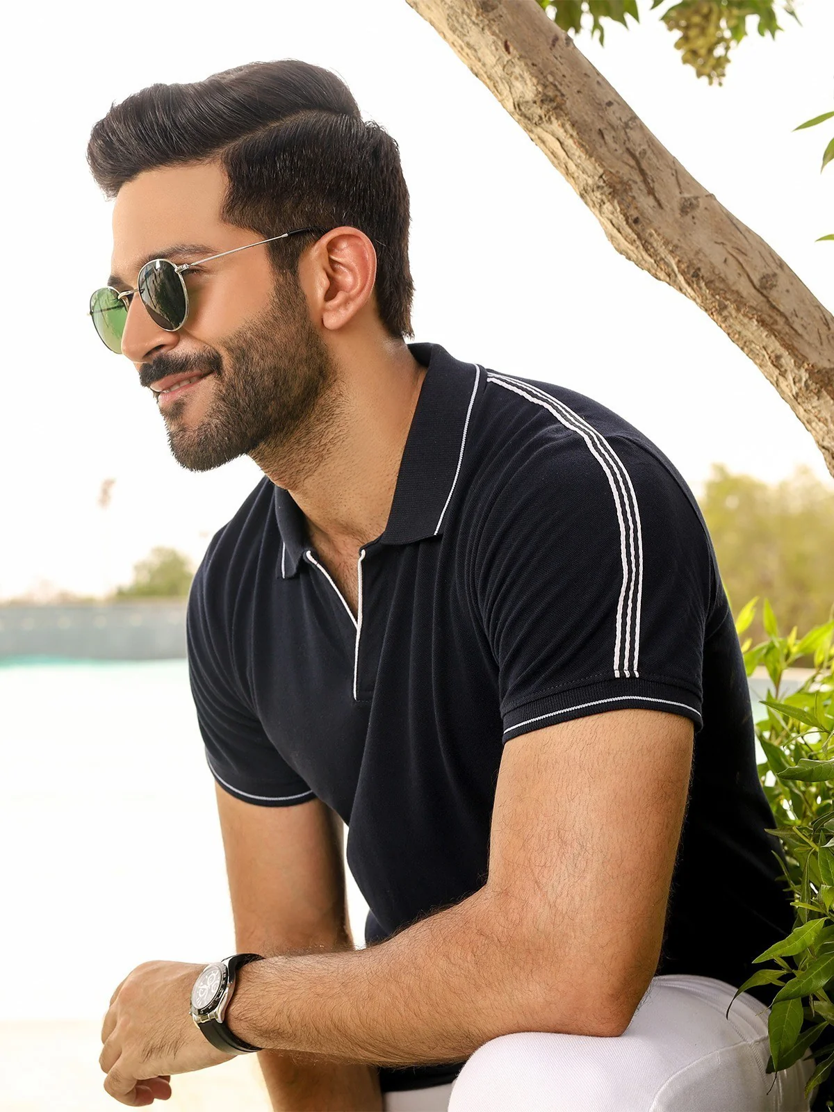 Men's Navy Polo Shirt - EMTPS20-008 - Image 3