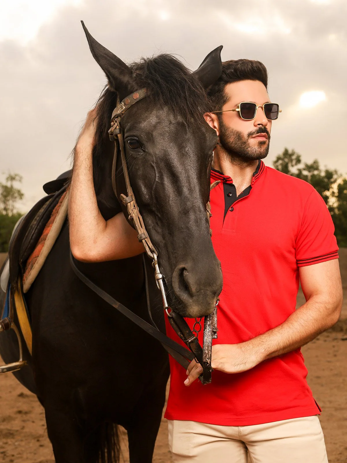 Men's Red Polo Shirt - EMTPS20-009 - Image 2