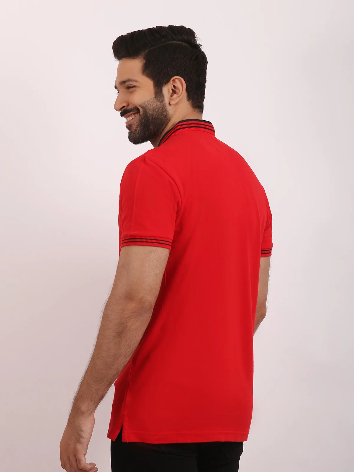 Men's Red Polo Shirt - EMTPS20-009 - Image 4
