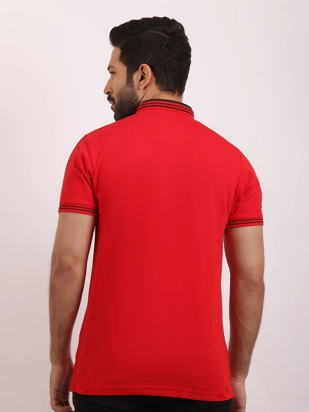 Men's Red Polo Shirt - EMTPS20-009 - Image 5