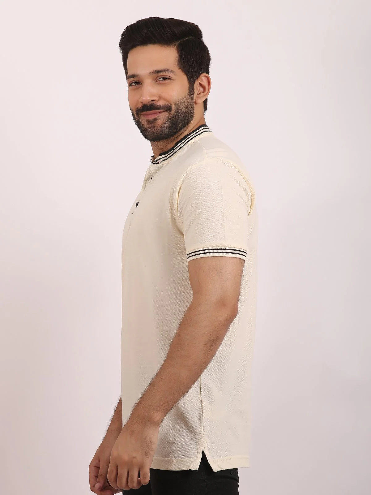 Men's Cream Polo Shirt - EMTPS20-010 - Image 2
