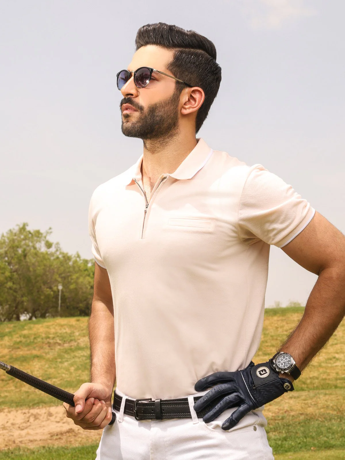 Men's Light Pink Polo Shirt - EMTPS20-014 - Image 2
