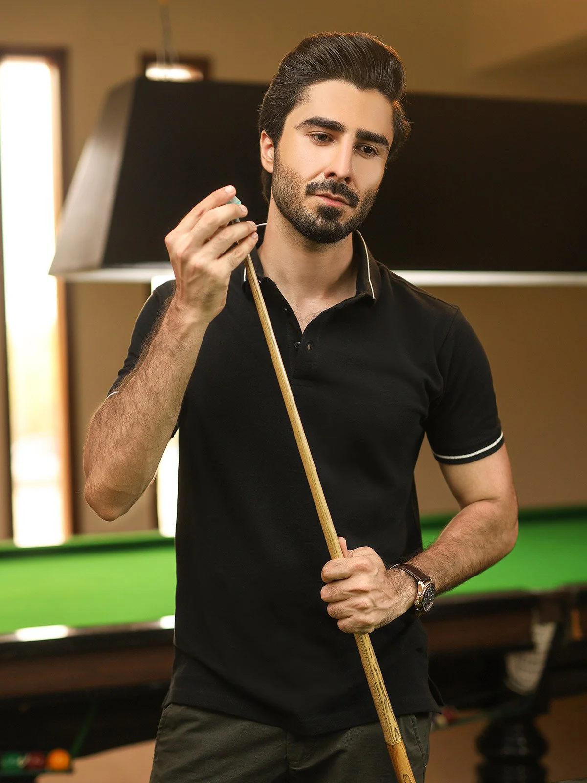 Men's Black Polo Shirt - EMTPS20-026 - Image 2