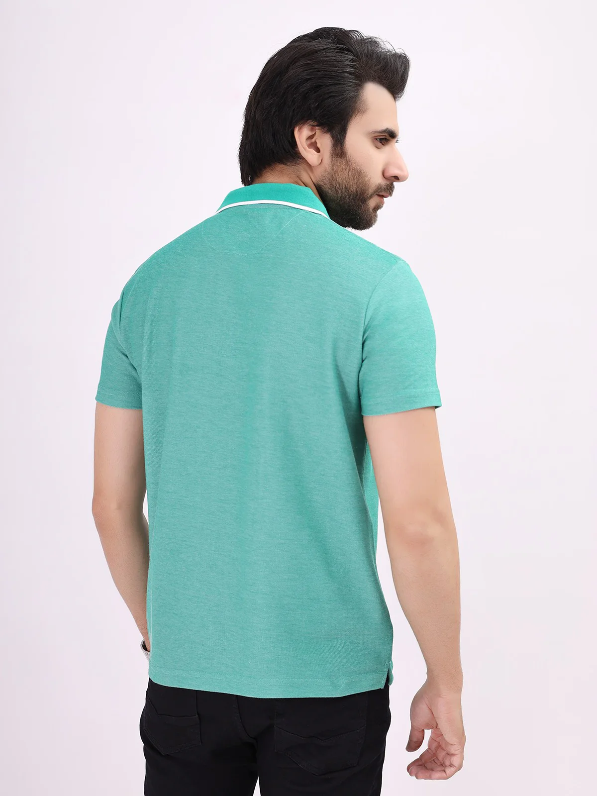 Men's Green Polo Shirt - EMTPS21-001 - Image 2