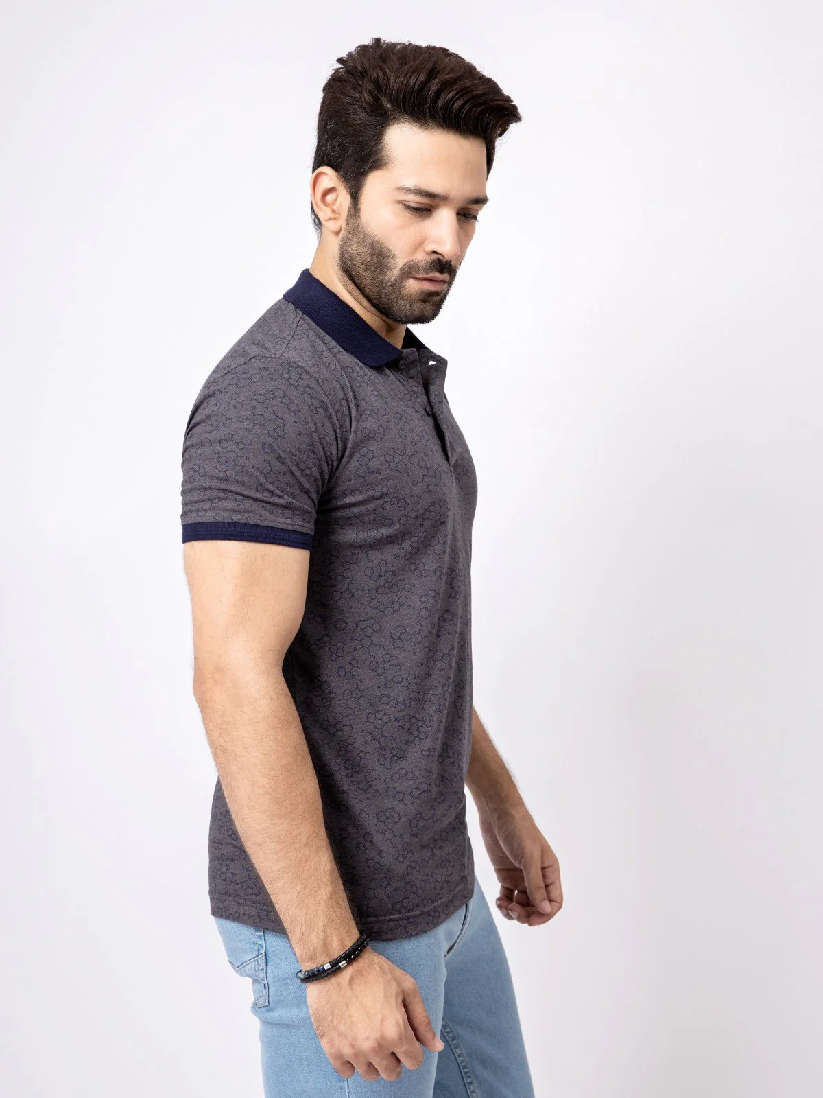 Men's Charcoal Polo Shirt - EMTPS21-008 - Image 2