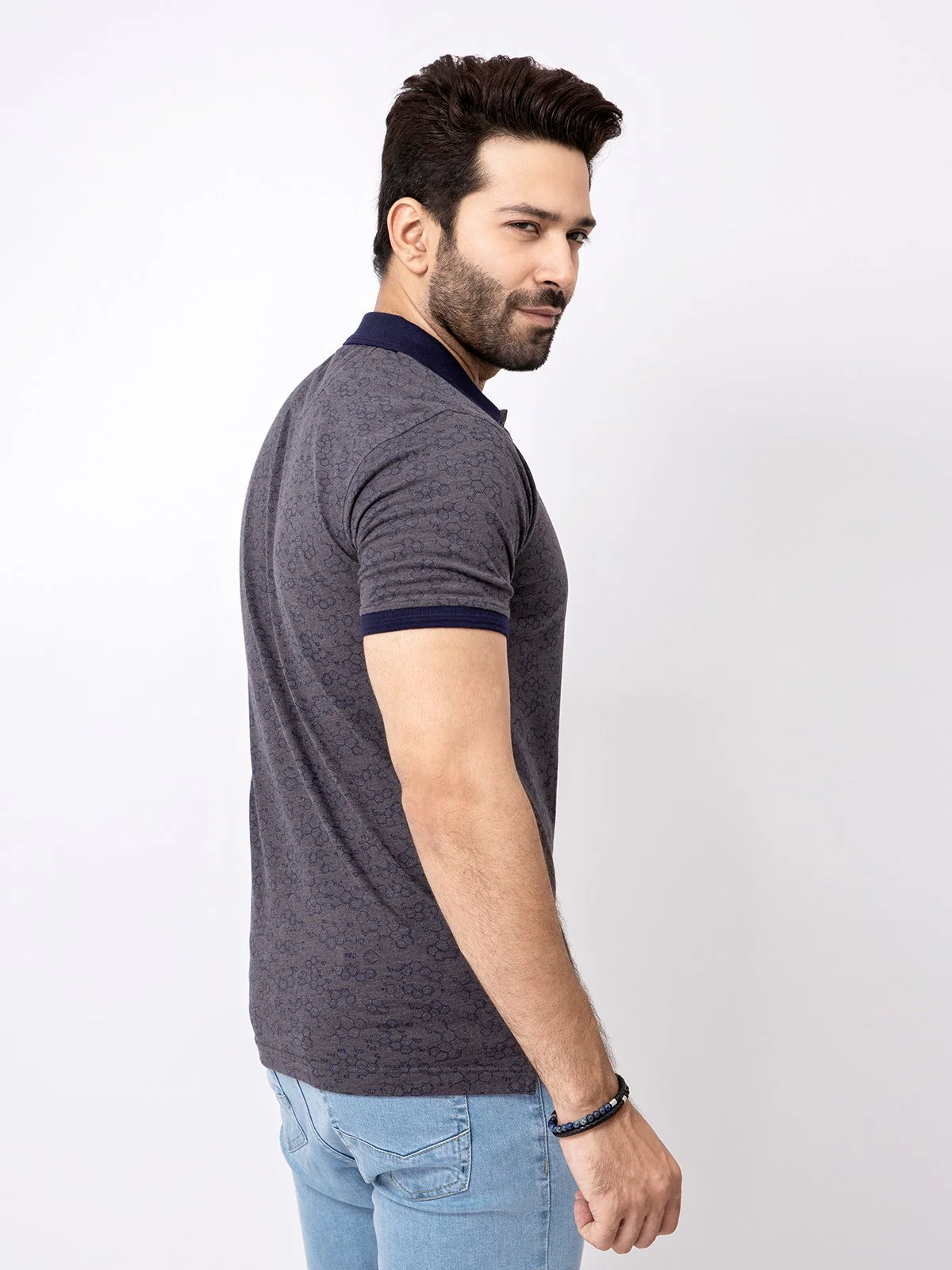 Men's Charcoal Polo Shirt - EMTPS21-008 - Image 3